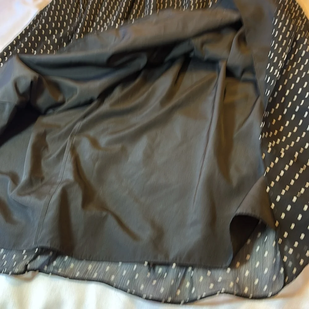 J Crew Black and White Polkadot Silk  Strapless Dress Size 4